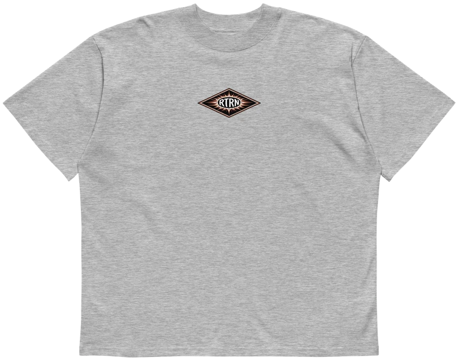 RTRN Apex Oversized Tee in heather gray with the diamond logo